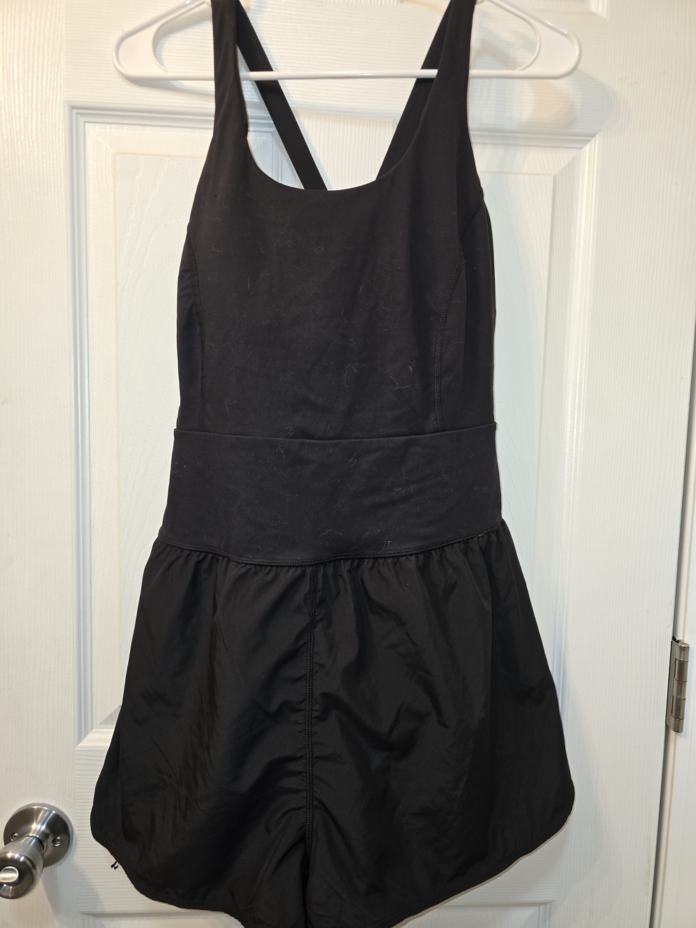 Avia Black Sleeveless Scoop-Neck Mini Romper Size XL NWT